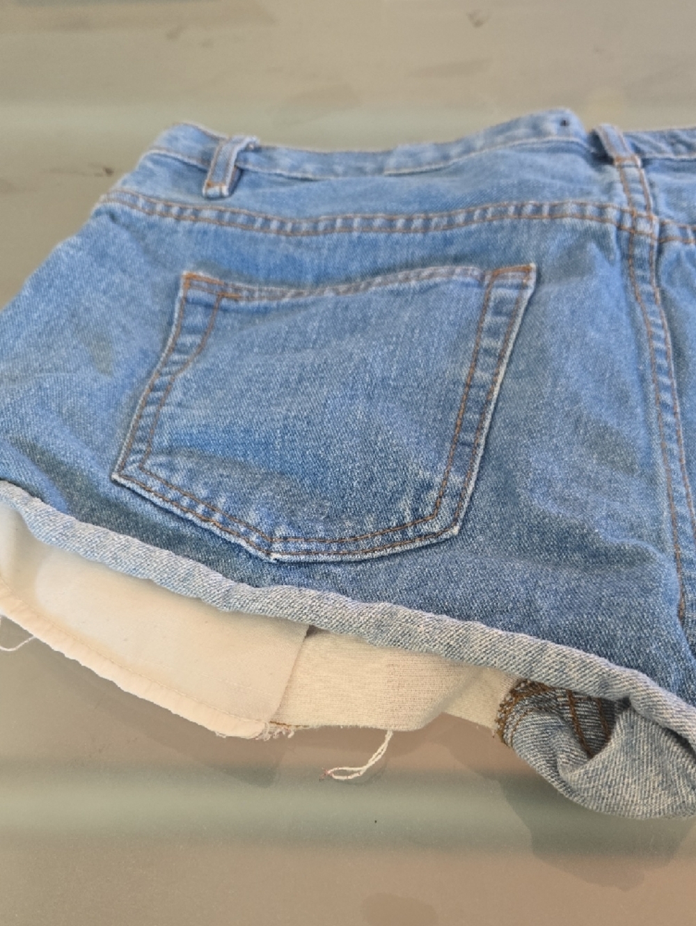 Denim American Flag Patchwork Women’s Shorts - Picture 7 of 7